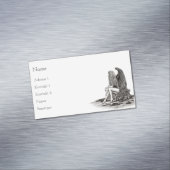 Magnétique Angel, perdu dans la pensée Carte de visite (In Situ)