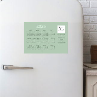 Magnétique Annuel 2025 Calendrier Business Logo Carte magnéti