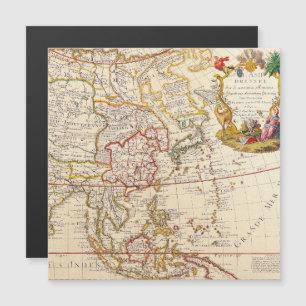 Magnétique Antique vieille carte inspirée (6)