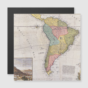 Magnétique Antique vieille carte inspirée (8)