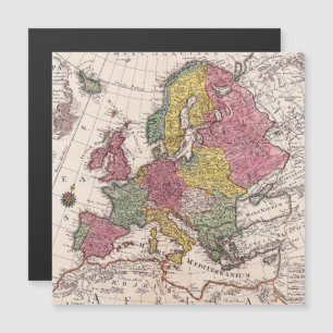 Magnétique Antique vieille carte inspirée (9)
