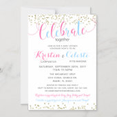 Magnétique Bébé MAGNET, Amis Invitation Combinée (Recto)