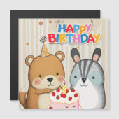 Magnétique Bonne carte d'anniversaire (Devant / Derrière)