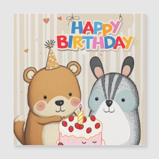 Magnétique Bonne carte d'anniversaire (Devant)