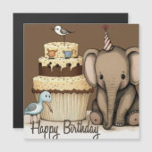 Magnétique Bonne carte d'anniversaire (Devant / Derrière)