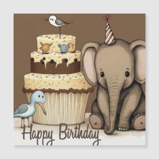 Magnétique Bonne carte d'anniversaire (Devant)