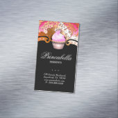 Magnétique Boulangerie Cupcake Élégant Carte de visite en or (In Situ)