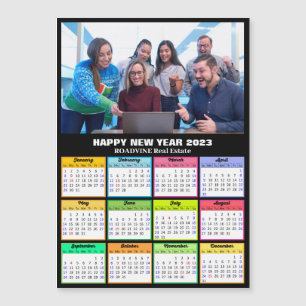 Magnétique Calendrier 2023 Photo d'entreprise Carte magnétiqu