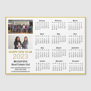 Magnétique Calendrier 2023 Photo d'entreprise Carte magnétiqu