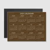 Magnétique Calendrier 2025 simple mais élégant | Carte magnét (Devant / Derrière)