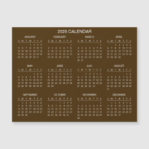 Magnétique Calendrier 2025 simple mais élégant Carte magnét