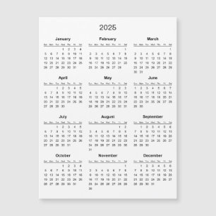 Magnétique Calendrier 2025 simple mais élégant   Carte magnét