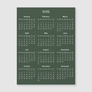 Magnétique Calendrier 2025 simple mais élégant Carte magnét