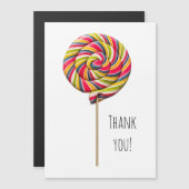 Magnétique Carte à aimants Lollipop Swirl colorée (Devant / Derrière)