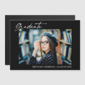 Magnétique Carte à puce moderne élégante de calligraphie (Devant / Derrière)