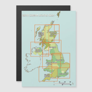 Magnétique Carte aérienne du Royaume-Uni