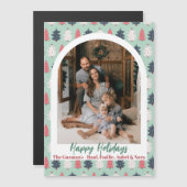 Magnétique Carte aimantée d'arbre de Noël joyeux (Devant / Derrière)