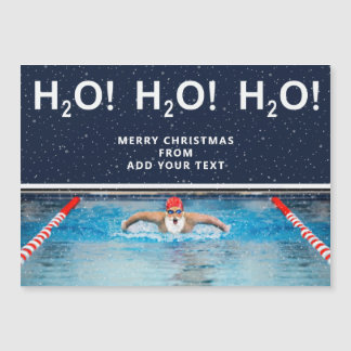 Magnétique Carte cadeau de Noël de natation
