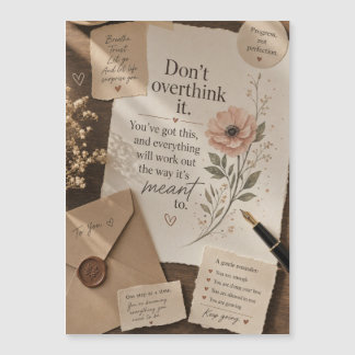 Magnétique Carte cadeau inspirante florale vintage | Esthétiq