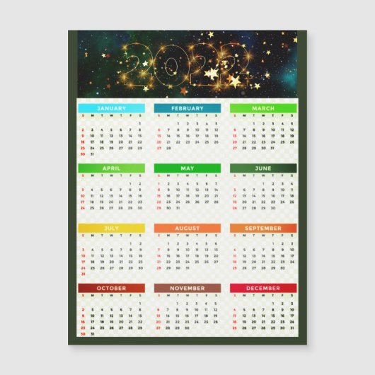 Magnétique Carte Calendrier 2022 (Devant)