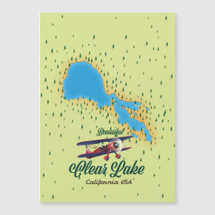 Magnétique Carte Clear Lake California USA