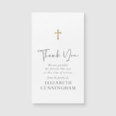 Magnétique Carte commémorative Cursive moderne Faux Gold Cros (Devant)