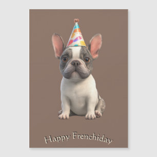 Magnétique Carte d'anniversaire Bouledogue Français