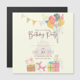 Magnétique Carte d'anniversaire confortable