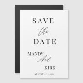 Magnétique Carte d'annonce de mariage Save the Date (Devant / Derrière)