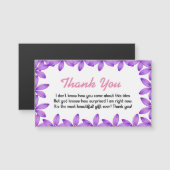 Magnétique Carte d'appréciation surprise Merci floral (Devant / Derrière)