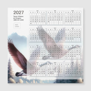 Magnétique Carte de calendrier de l'entreprise d'oies canadie