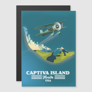 Magnétique Carte de Captiva Island Florida USA