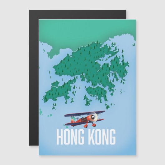 Magnétique Carte de Hong Kong (Devant / Derrière)