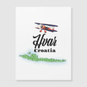 Magnétique Carte de Hvar Croatie (Devant)