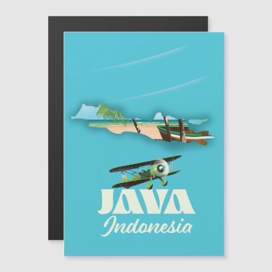 Magnétique Carte de Java Indonésie (Devant / Derrière)