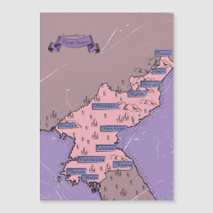 Magnétique Carte de la Corée du Nord