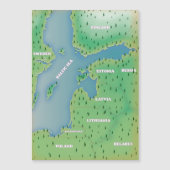 Magnétique carte de la mer Baltique (Devant)