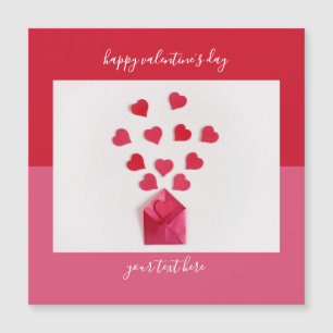 Magnétique Carte de la Saint Valentin des Coeurs Modernes