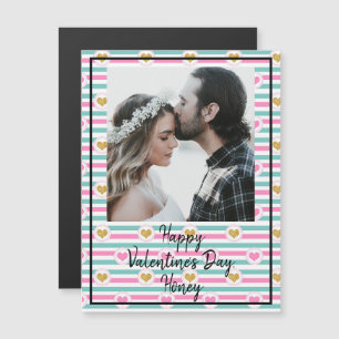 Magnétique Carte de la Saint-Valentin personnalisable avec ph