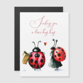 Magnétique Carte de la Saint-Valentin pour coccinelle (Devant / Derrière)