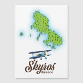 Magnétique Carte de l'île de Skyros Grèce (Devant)