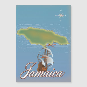 Magnétique Carte de l'île de voyage de Jamaïque