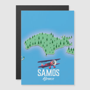 Magnétique Carte de l'île grecque de Samos