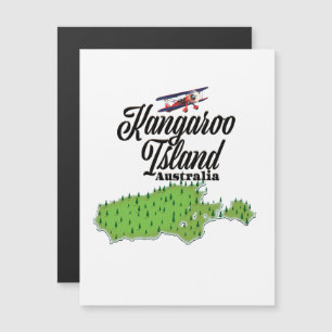 Magnétique Carte de l'île Kangourou en Australie