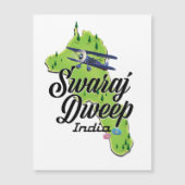 Magnétique Carte de l'Inde de Swaraj Dweep (Devant)