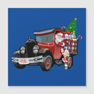 Magnétique Carte de Noël avec Père Noël et Snow Maiden Postma