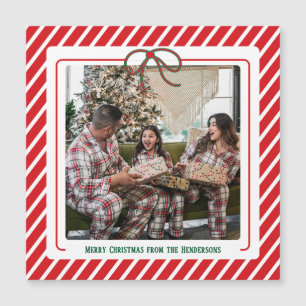 Magnétique Carte de Noël moderne festive avec photo de famill