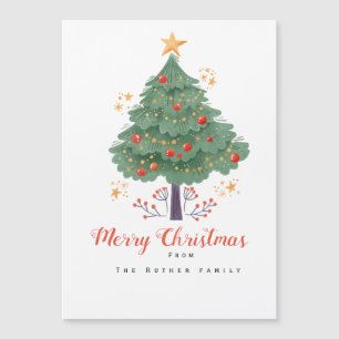 Magnétique Carte de Noël personnalisée avec arbre