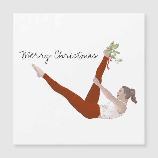 Magnétique Carte de Noël Pilates (Devant)