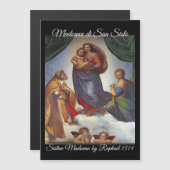 Magnétique Carte de Noël Sistine Madonna (Devant / Derrière)